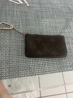 Louis Vuitton Monogram Key Pouch in Brown/Gold Hardware